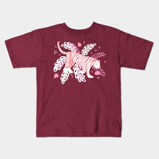 Red and white tiger Kids T-Shirt